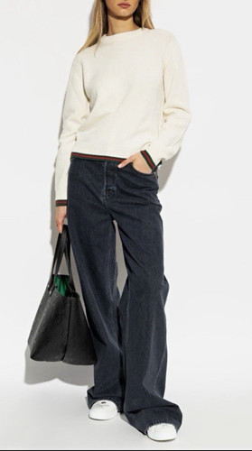 Gucci cream wool knit crew - wool,