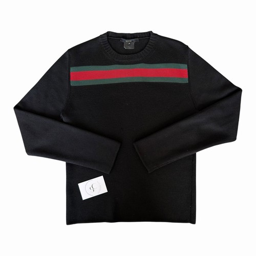 Gucci black stripe wool jumper - stripe,