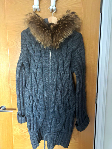 Gucci grey cable - cable-knit, zip
