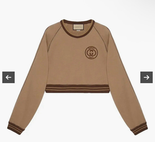Gucci cropped crew neck logo - cropped,