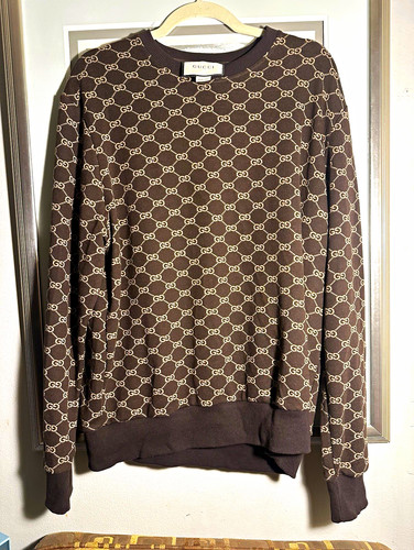 Gucci brown beige logo knit - gg,