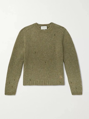 Gucci distressed sweater - gg,